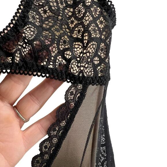 Victoria's Secret Black Body Suit Lace Front Custom Womens Size Medium - Picture 6 of 7